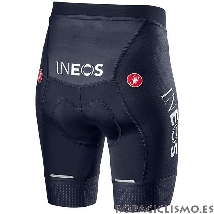 2020 Maillot Mujer Ineos Grenadiers Tirantes Mangas Cortas Rojo Profundo Azul